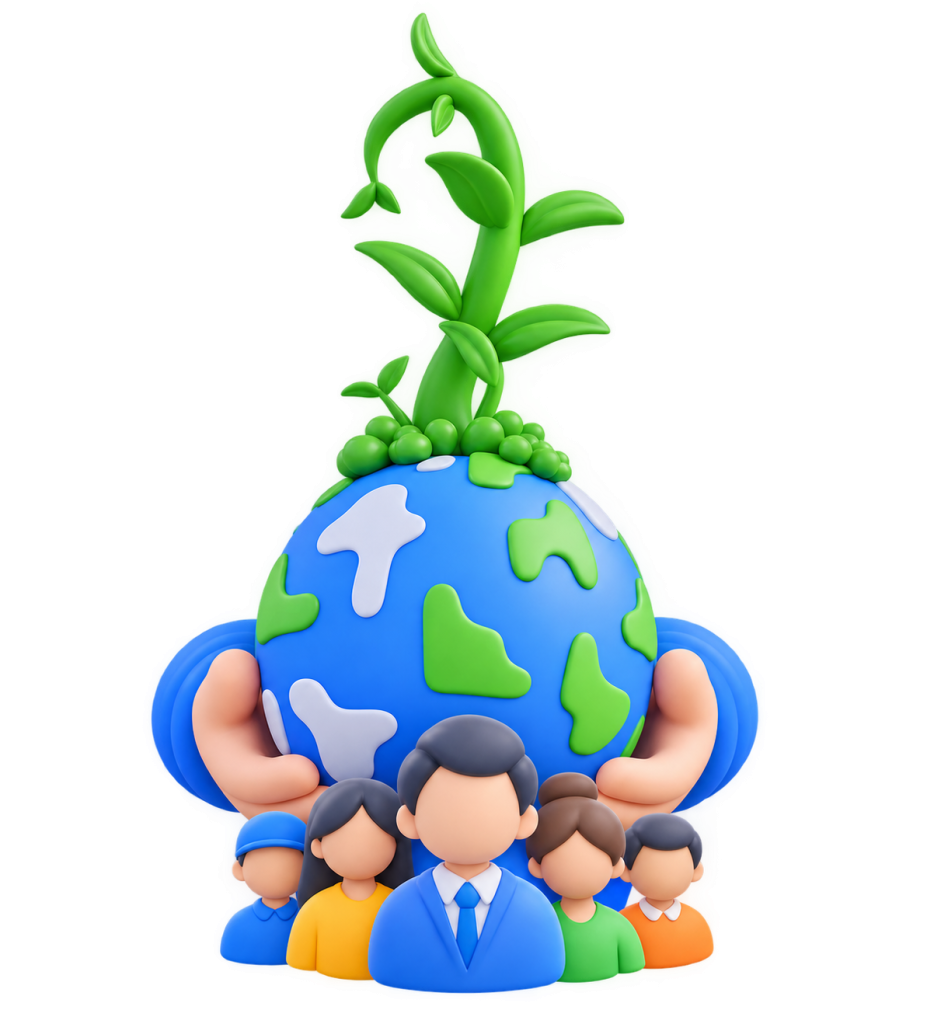 Plant growing earth workforce
